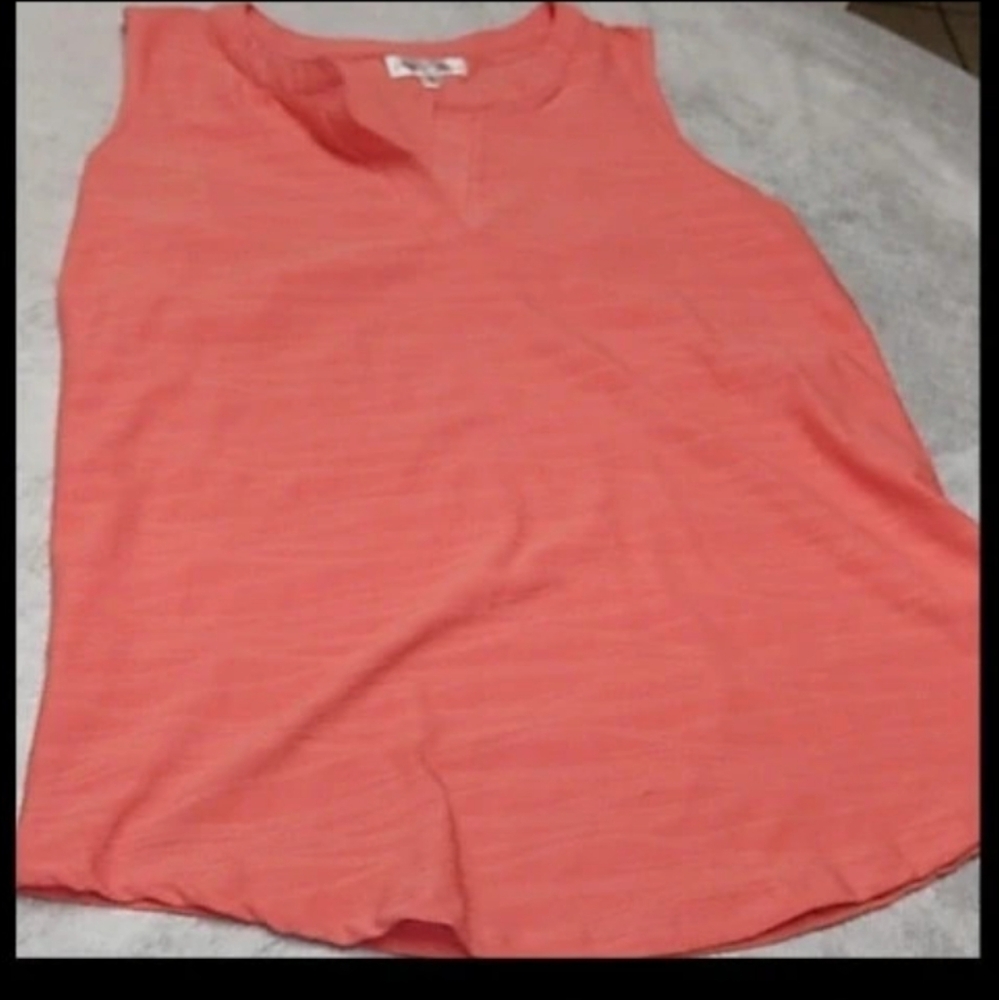 Stem&Wine Sleeveless Coral Top.Size 1XL